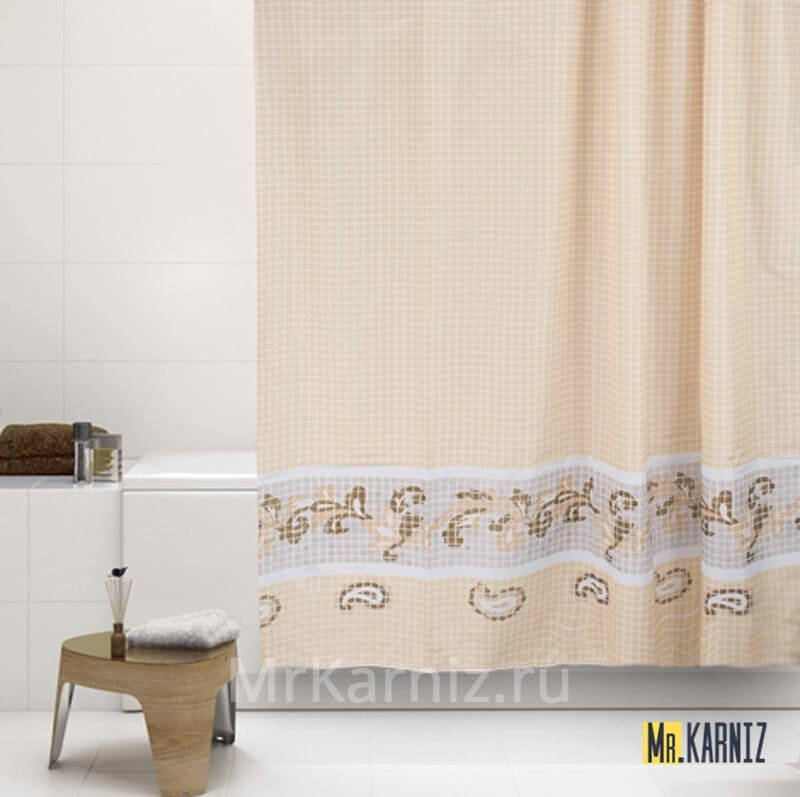 Штора для ванной BATH FRESCO бежевая