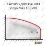 Карниз для ванны Cersanit Virgo Max 150х90 Усиленный 20 мм MrKARNIZ фото 1