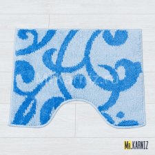 Коврик в туалет Узоры гол/синий