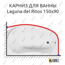 Карниз для ванны Akrilan Laguna del Ritos 150х90 Усиленный 20 мм MrKARNIZ