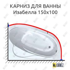 Карниз для ванны Bach Изабелла 150х100 Усиленный 25 мм MrKARNIZ