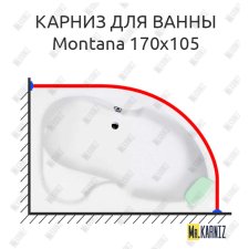 Карниз для ванны Koller Pool Montana 170х105 Усиленный 25 мм MrKARNIZ
